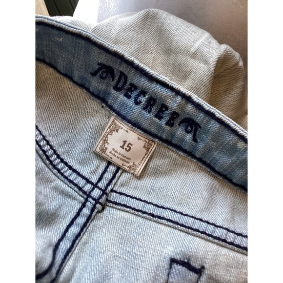 Decree Size 15 Light Superspray Stretch Low-Rise Skinny Distressed Denim Jeans - Picture 8 of 9